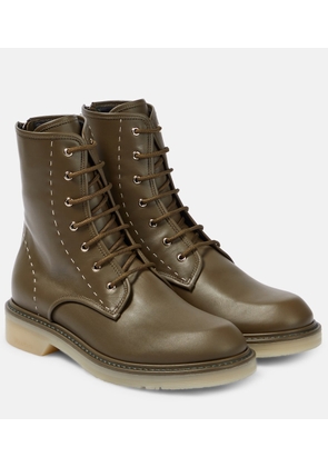 Max Mara Leather combat boots