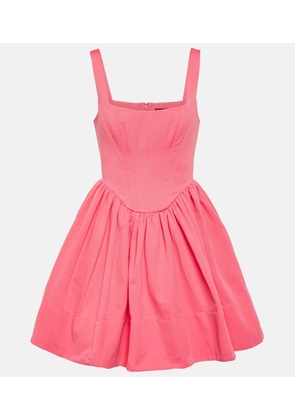 Staud Landscape bustier cotton-blend minidress