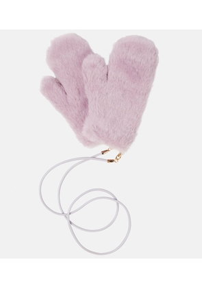 Max Mara Ombrato teddy mittens