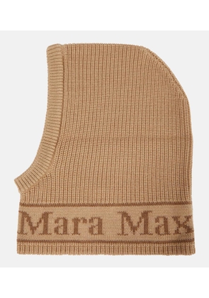 Max Mara Gong logo wool ski mask