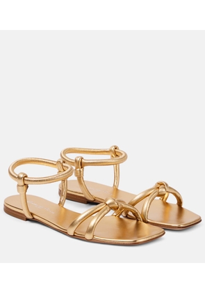 Gianvito Rossi Juno 05 metallic leather sandals