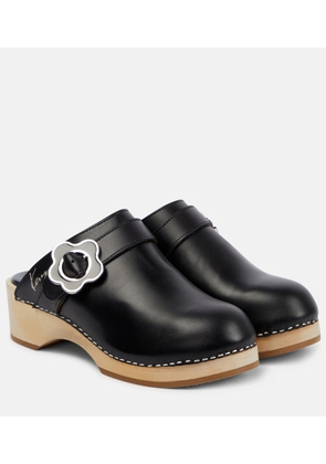 Kenzo Buckle-detail leather clogs