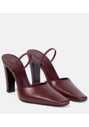 The Row Leather slingback pumps
