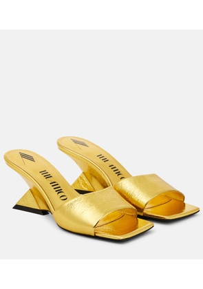 The Attico Cheope laminated leather mules