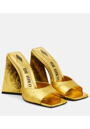 The Attico Devon laminated leather mules