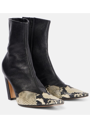 Khaite Nevada leather ankle boots