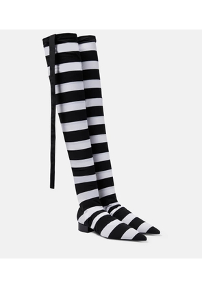 Dolce&Gabbana Portofino striped over-the-knee boots
