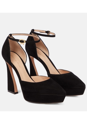 Gianvito Rossi Vertigo suede platform pumps