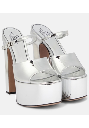 Valentino Garavani Tan-Go 155 patent leather platform mules