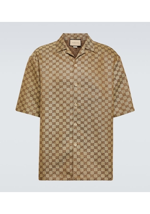 Gucci GG jacquard linen-blend shirt