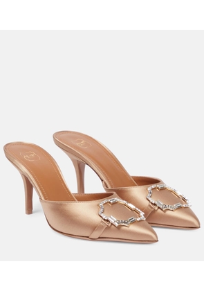 Malone Souliers Missy 85 embellished satin mules