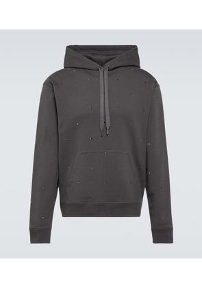 Valentino Rockstud cotton jersey hoodie