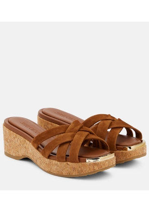 Jimmy Choo Maribou 50 suede sandals