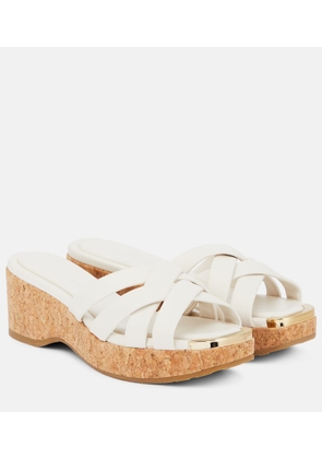 Jimmy Choo Maribou 50 leather sandals