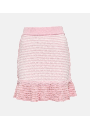 LoveShackFancy Heiress knitted miniskirt