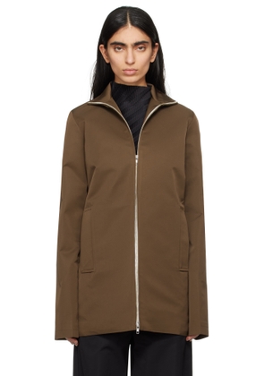 LII SSENSE Exclusive Brown Slim High Neck Jacket