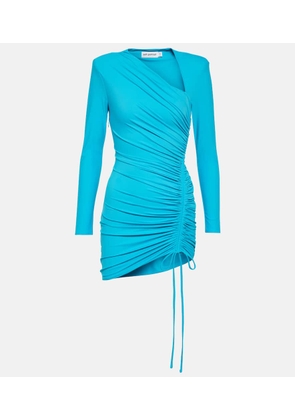 Self-Portrait Ruched jersey minidress