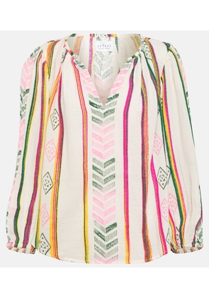 Velvet Beth jacquard cotton top