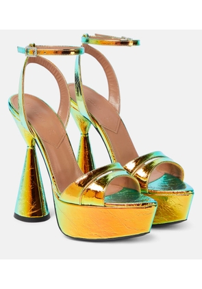 D'Accori Skye mirrored platform sandals