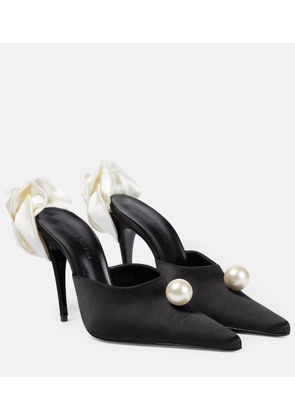 Magda Butrym Applique embellished satin mules