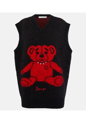 Alessandra Rich Bear wool-blend vest