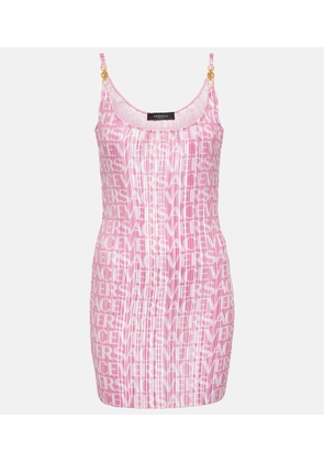 Versace Medusa '95 logo plisse minidress