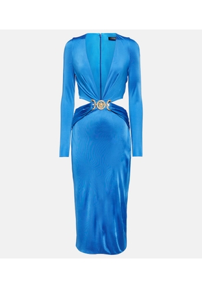 Versace Medusa Biggie cutout satin midi dress