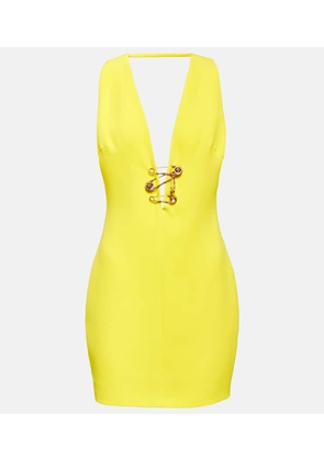 Versace Safety Pin silk minidress