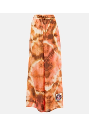 Zimmermann Vacay tie-dye high-rise silk pants