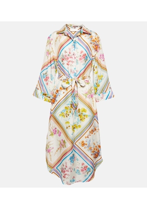 Zimmermann Halcyon floral silk midi dress