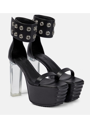 Rick Owens Minimal Grill leather platform sandals