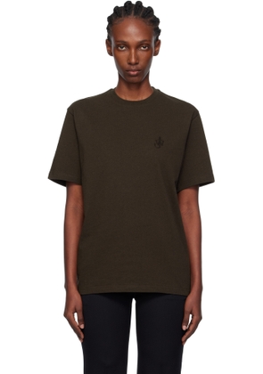 JW Anderson Brown Anchor Embroidery T-shirt