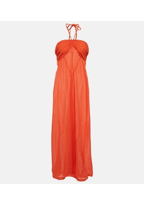 Melissa Odabash Mila halterneck knitted maxi dress