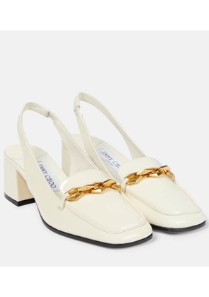 Jimmy Choo Diamond Tilda 45 patent leather slingback pumps