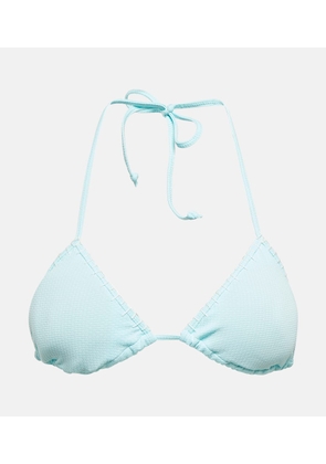 Marysia Embroidered halterneck bikini top