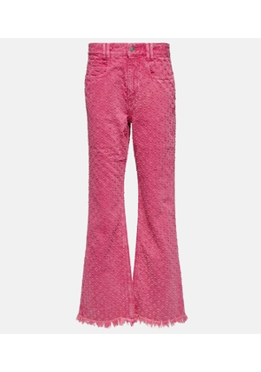 Isabel Marant High-rise straight eyelet jeans