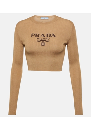 Prada Logo silk top