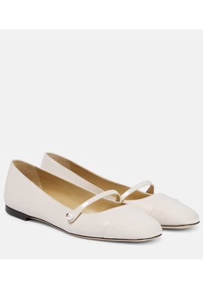 Jimmy Choo Elisa embellished leather ballet flats