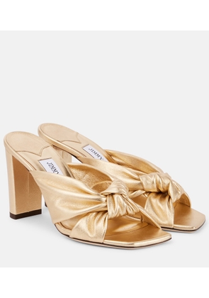 Jimmy Choo Avenue 85 metallic leather sandals