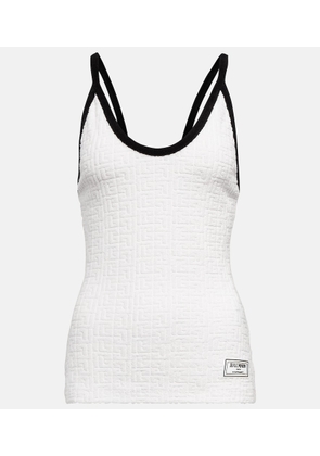 Balmain Monogram cotton-blend tank top