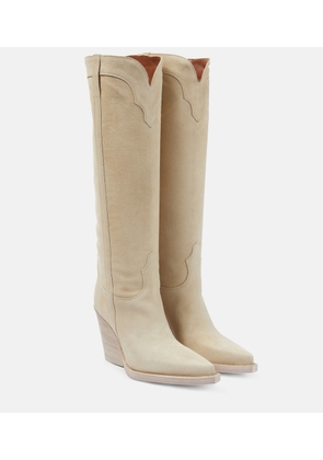Paris Texas El Dorado suede knee-high boots