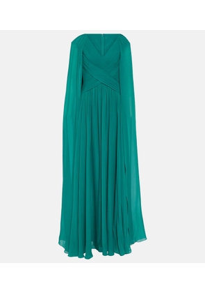 Elie Saab Caped silk-blend gown