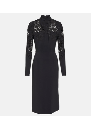 Elie Saab Lace-trimmed midi dress