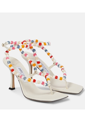 Jimmy Choo Amiral 90 embellished leather sandals