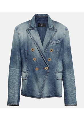 Balmain Double-breasted denim jacket