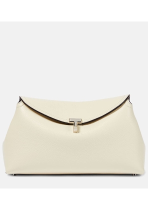 Toteme T-Lock leather clutch