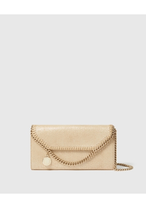 Stella McCartney - Falabella Wallet-On-Chain Crossbody, Woman, Gold