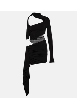 Mugler Draped cutout minidress