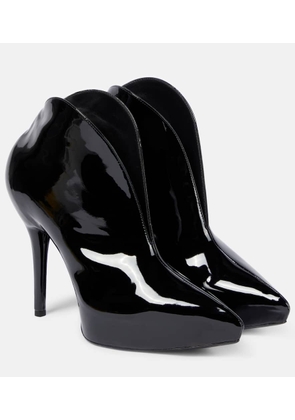 Alaia Booties Slick patent leather ankle boots