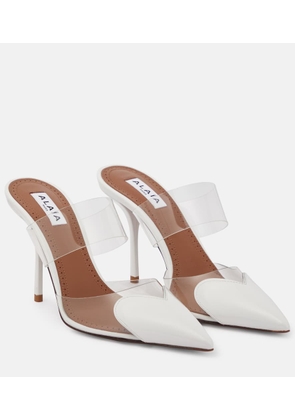 Alaia Cour patent leather and PU mules